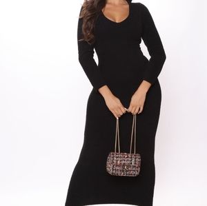 Fashion Nova: Warm & Fuzzy Maxi Dress